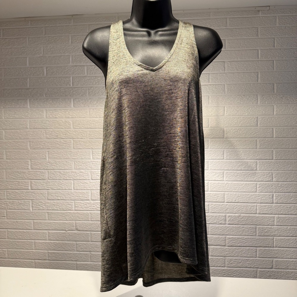 Gap Women's Gray Sleeveless V-Neck Hi-Lo Casual‎ Tank Top